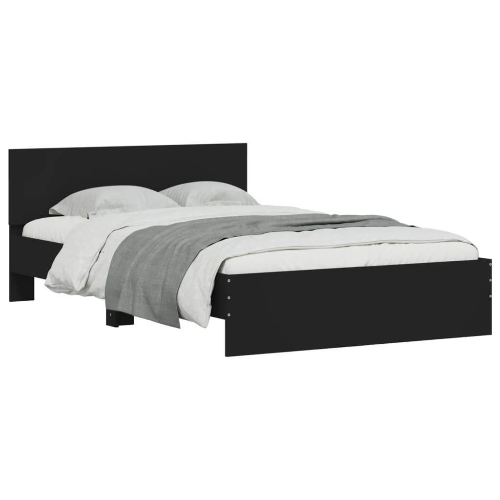 Cadre de lit sans matelas noir 135x190 cm - XIOS