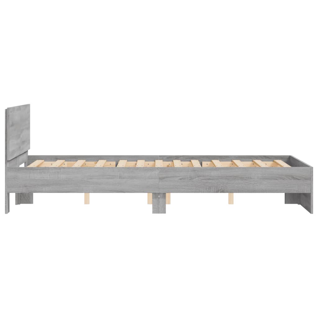 Cadre de lit sans matelas sonoma gris 135x190 cm - XIOS