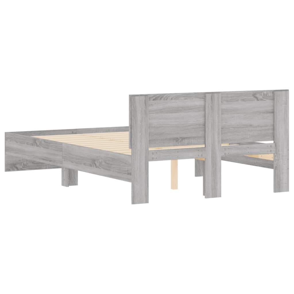 Cadre de lit sans matelas sonoma gris 135x190 cm - XIOS