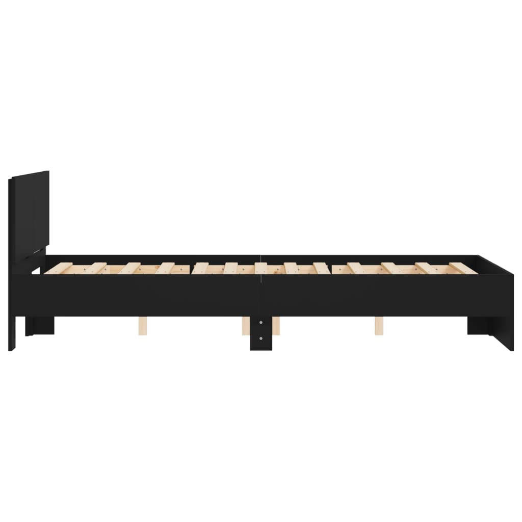 Cadre de lit sans matelas noir 120x190 cm - XIOS