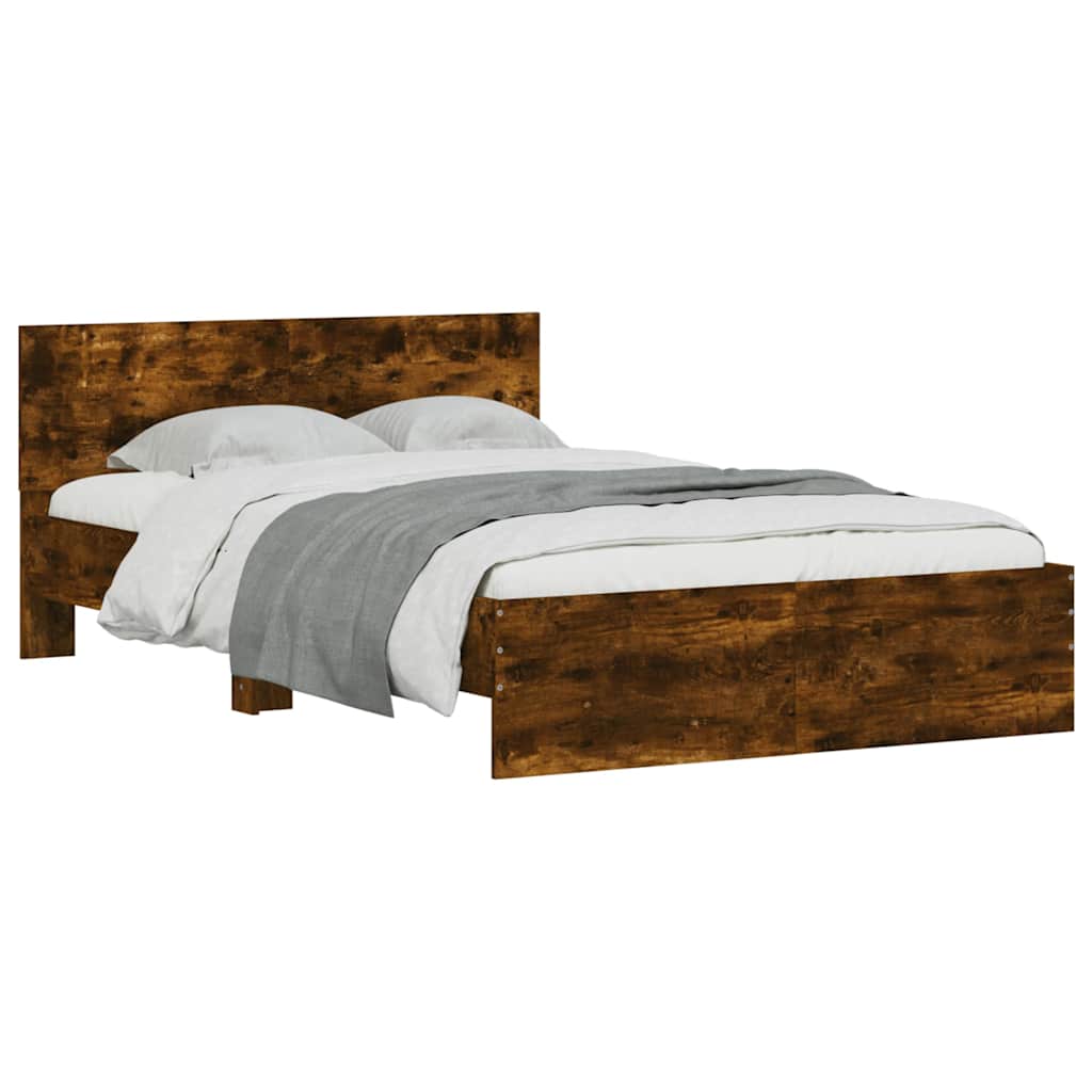 Cadre de lit sans matelas chêne fumé 120x190 cm - XIOS
