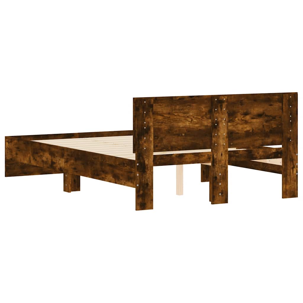 Cadre de lit sans matelas chêne fumé 120x190 cm - XIOS