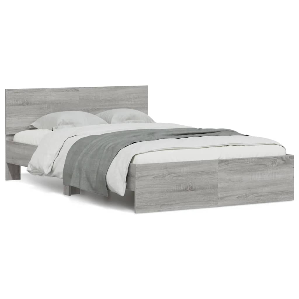 Cadre de lit sans matelas sonoma gris 120x190 cm - XIOS