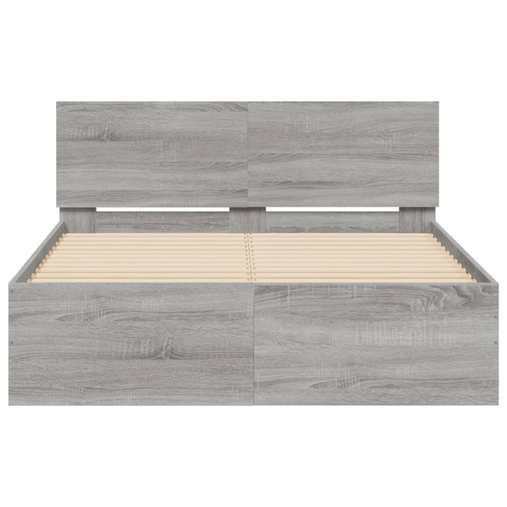 Cadre de lit sans matelas sonoma gris 120x190 cm - XIOS