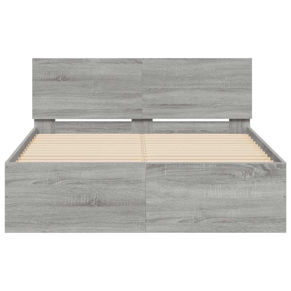 Cadre de lit sans matelas sonoma gris 120x190 cm - XIOS