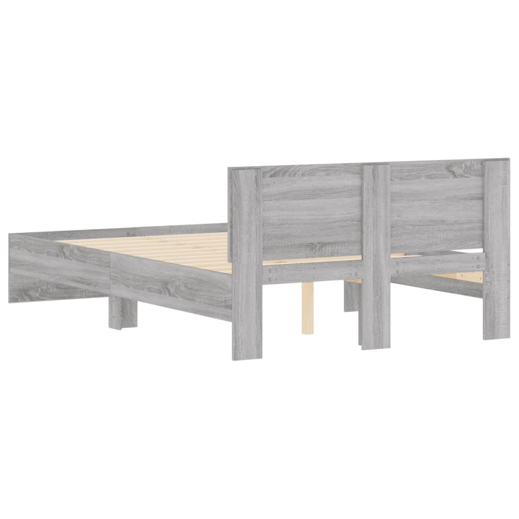 Cadre de lit sans matelas sonoma gris 120x190 cm - XIOS