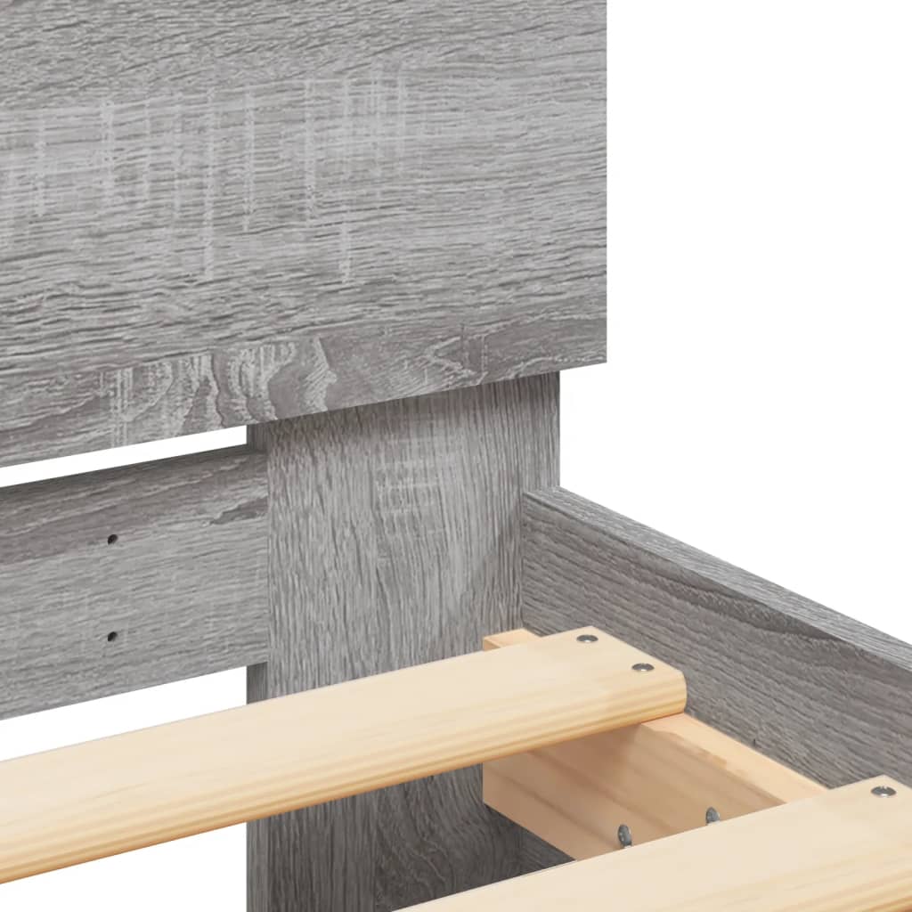 Cadre de lit sans matelas sonoma gris 120x190 cm - XIOS