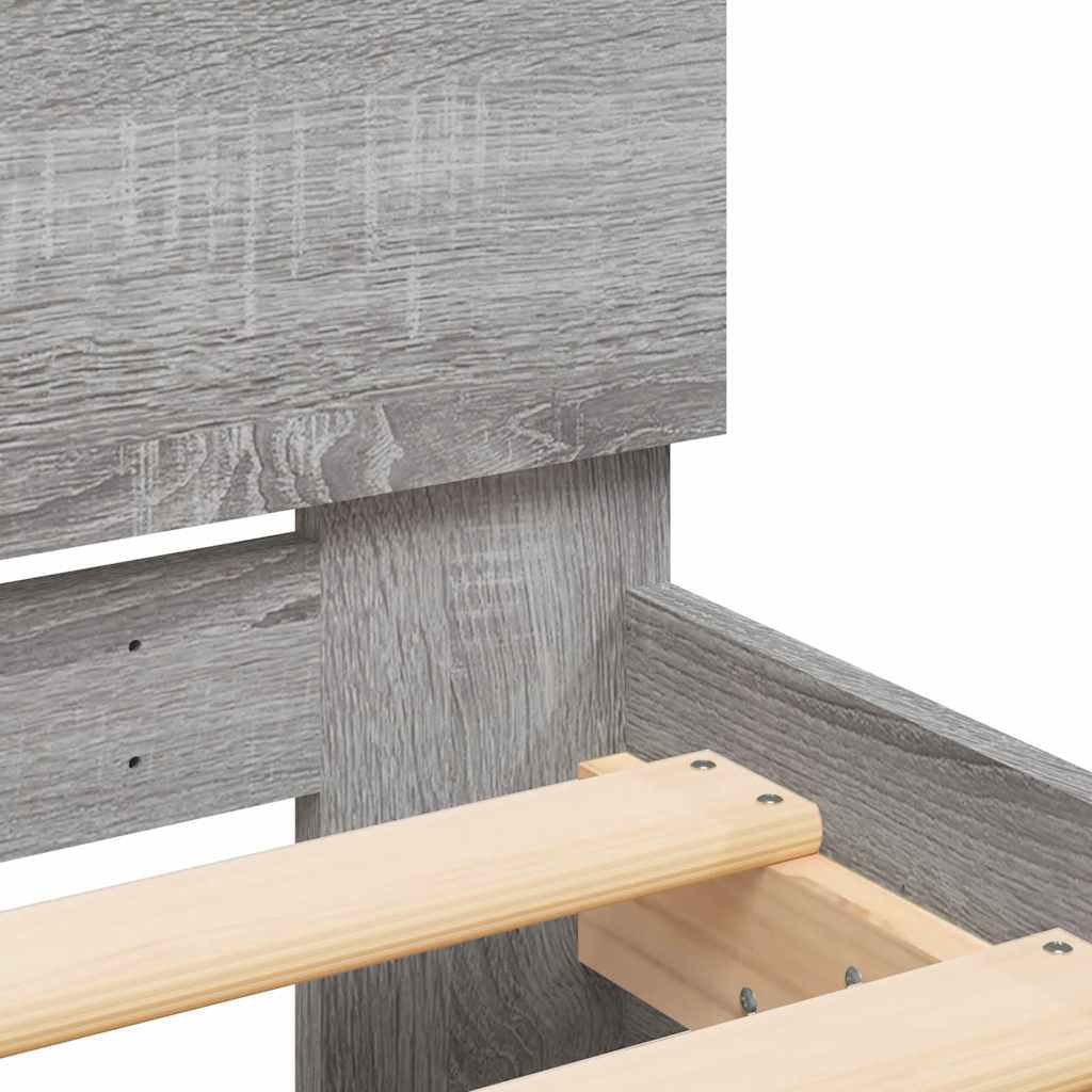 Cadre de lit sans matelas sonoma gris 120x190 cm - XIOS