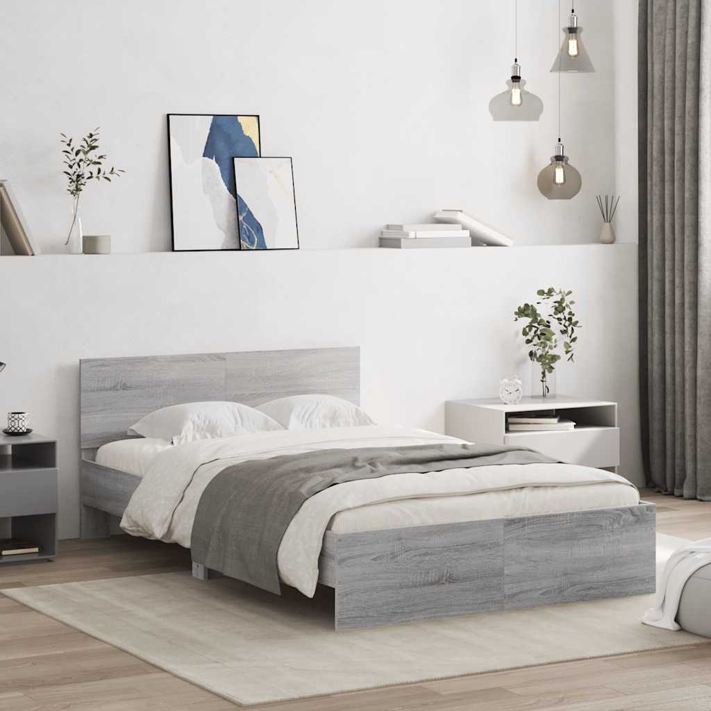 Cadre de lit sans matelas sonoma gris 120x190 cm - XIOS