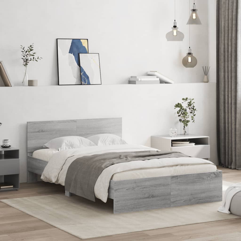 Cadre de lit sans matelas sonoma gris 120x190 cm - XIOS