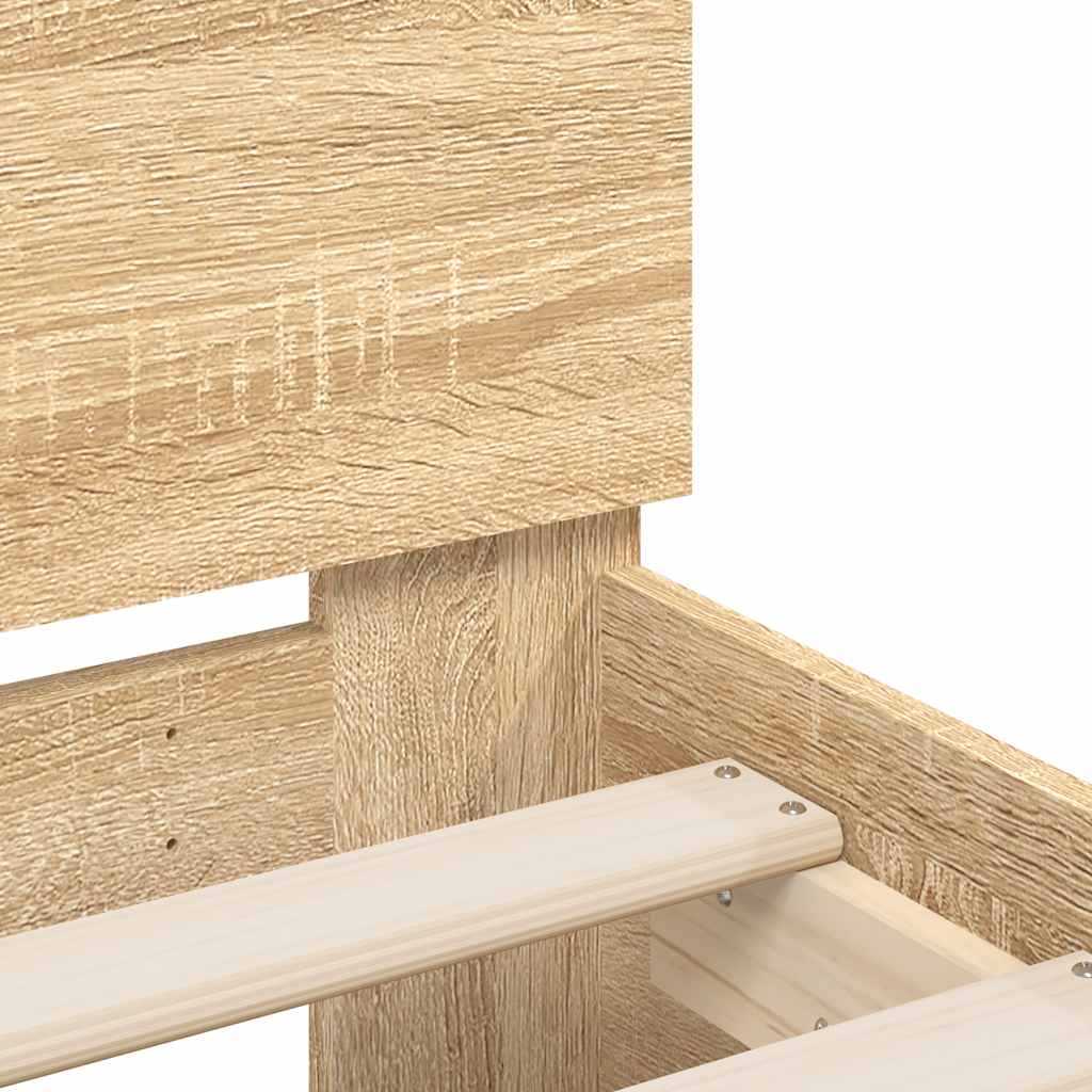 Cadre de lit avec LED sans matelas chêne sonoma 160x200 cm - XIOS