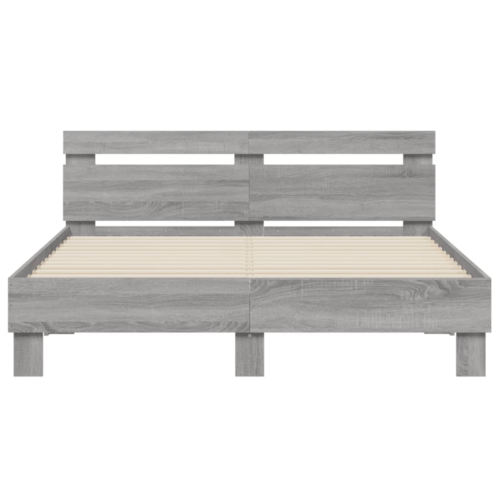 Cadre de lit avec LED sans matelas sonoma gris 150x200 cm - XIOS