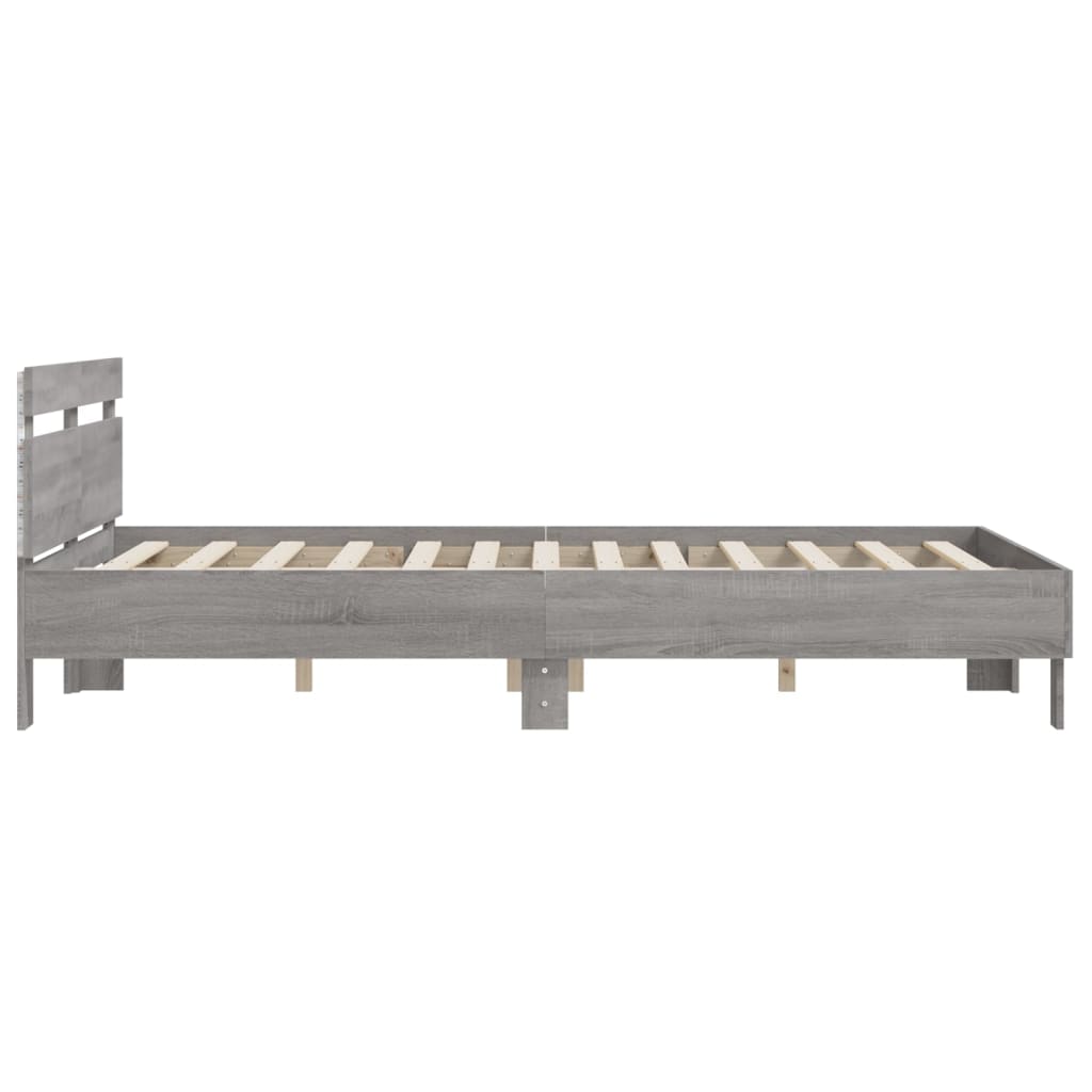 Cadre de lit avec LED sans matelas sonoma gris 150x200 cm - XIOS