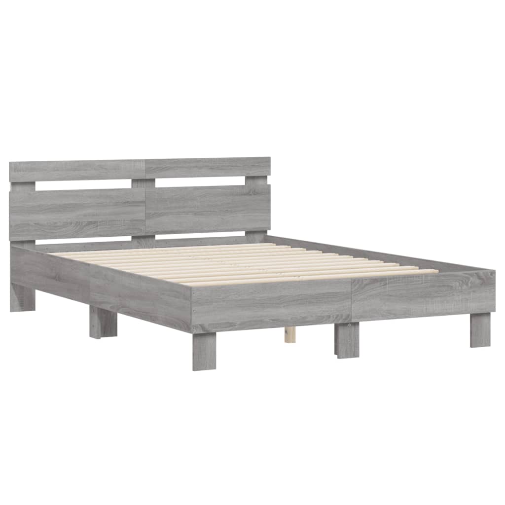Cadre de lit avec LED sans matelas sonoma gris 120x200 cm - XIOS