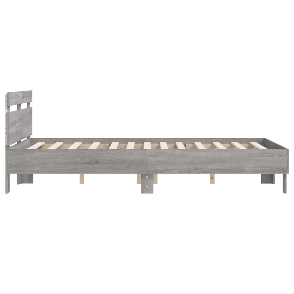 Cadre de lit avec LED sans matelas sonoma gris 120x200 cm - XIOS