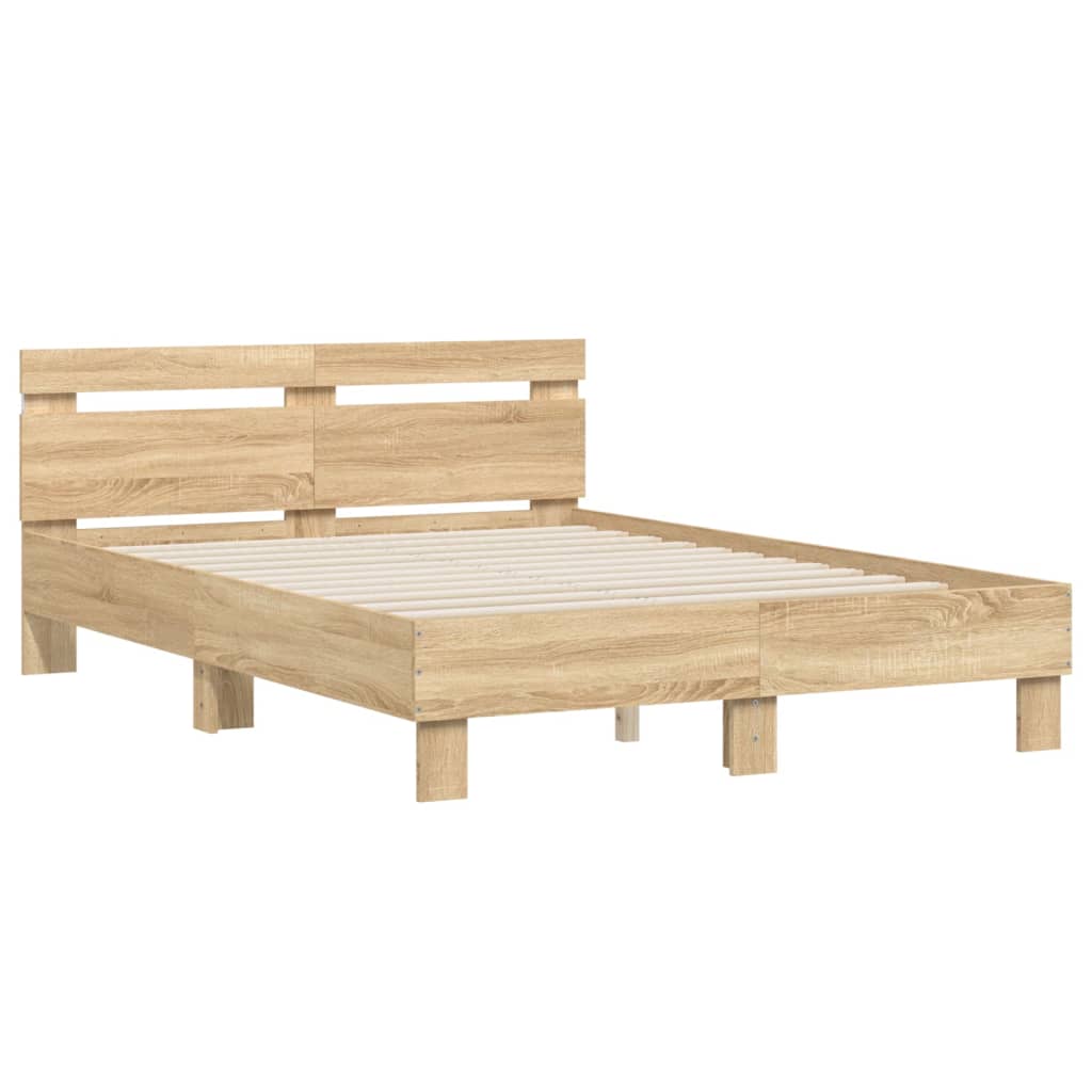 Cadre de lit avec LED sans matelas chêne sonoma 120x190 cm - XIOS