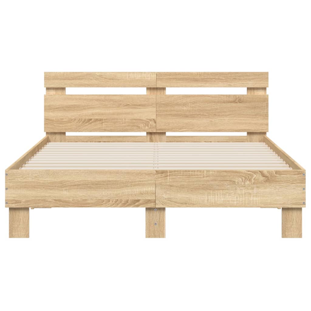 Cadre de lit avec LED sans matelas chêne sonoma 120x190 cm - XIOS