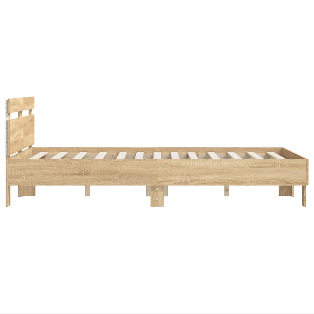 Cadre de lit avec LED sans matelas chêne sonoma 120x190 cm - XIOS