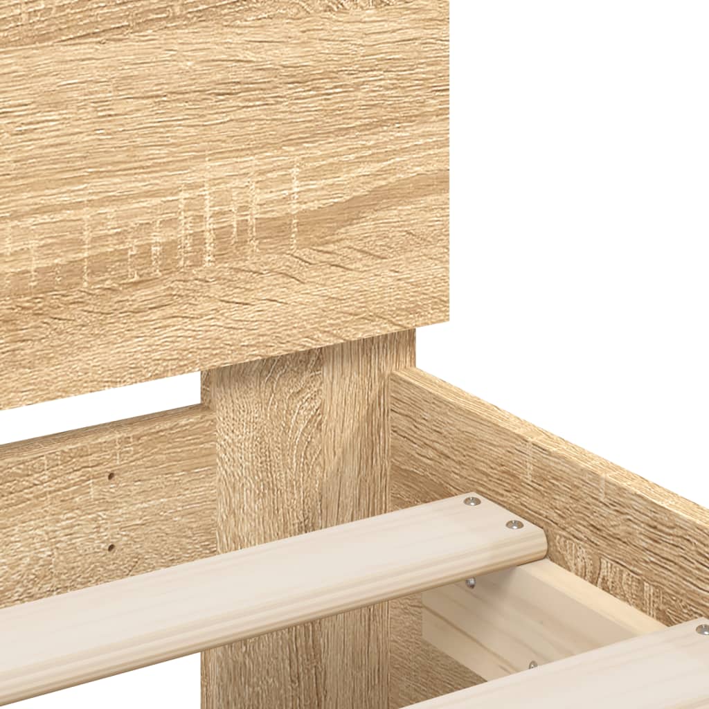 Cadre de lit avec LED sans matelas chêne sonoma 120x190 cm - XIOS