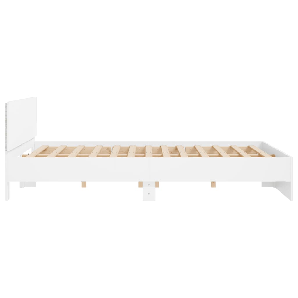 Cadre de lit avec LED sans matelas blanc 180x200 cm - XIOS