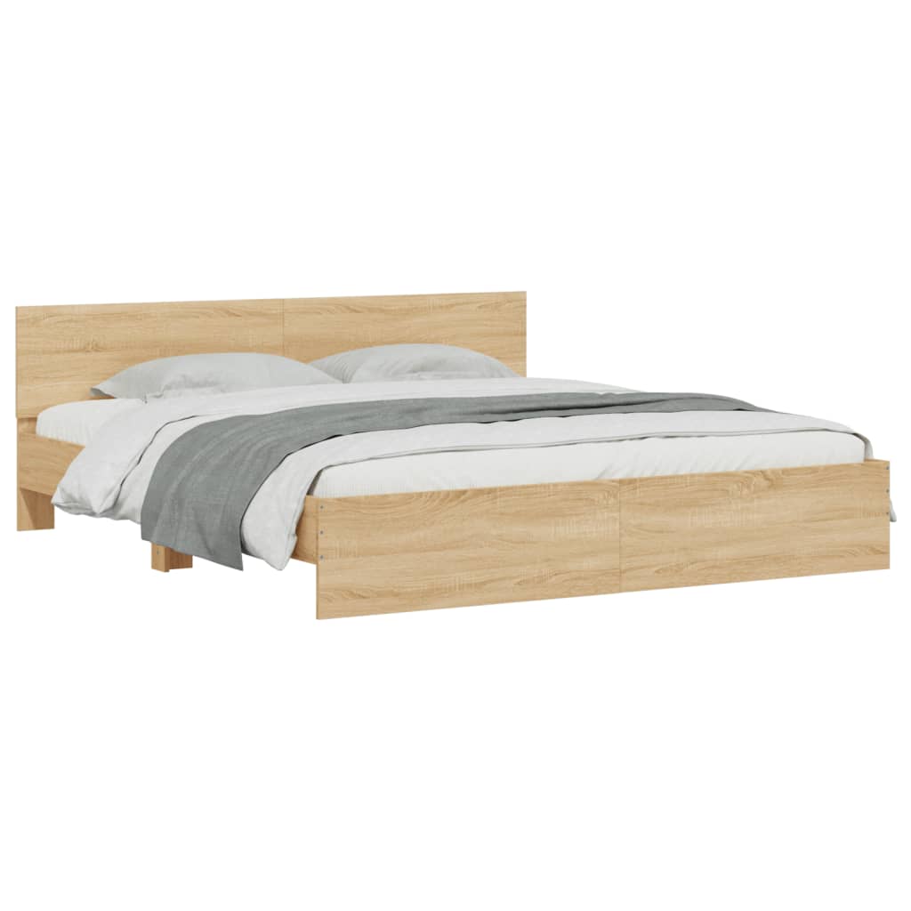 Cadre de lit avec LED sans matelas chêne sonoma 180x200 cm - XIOS