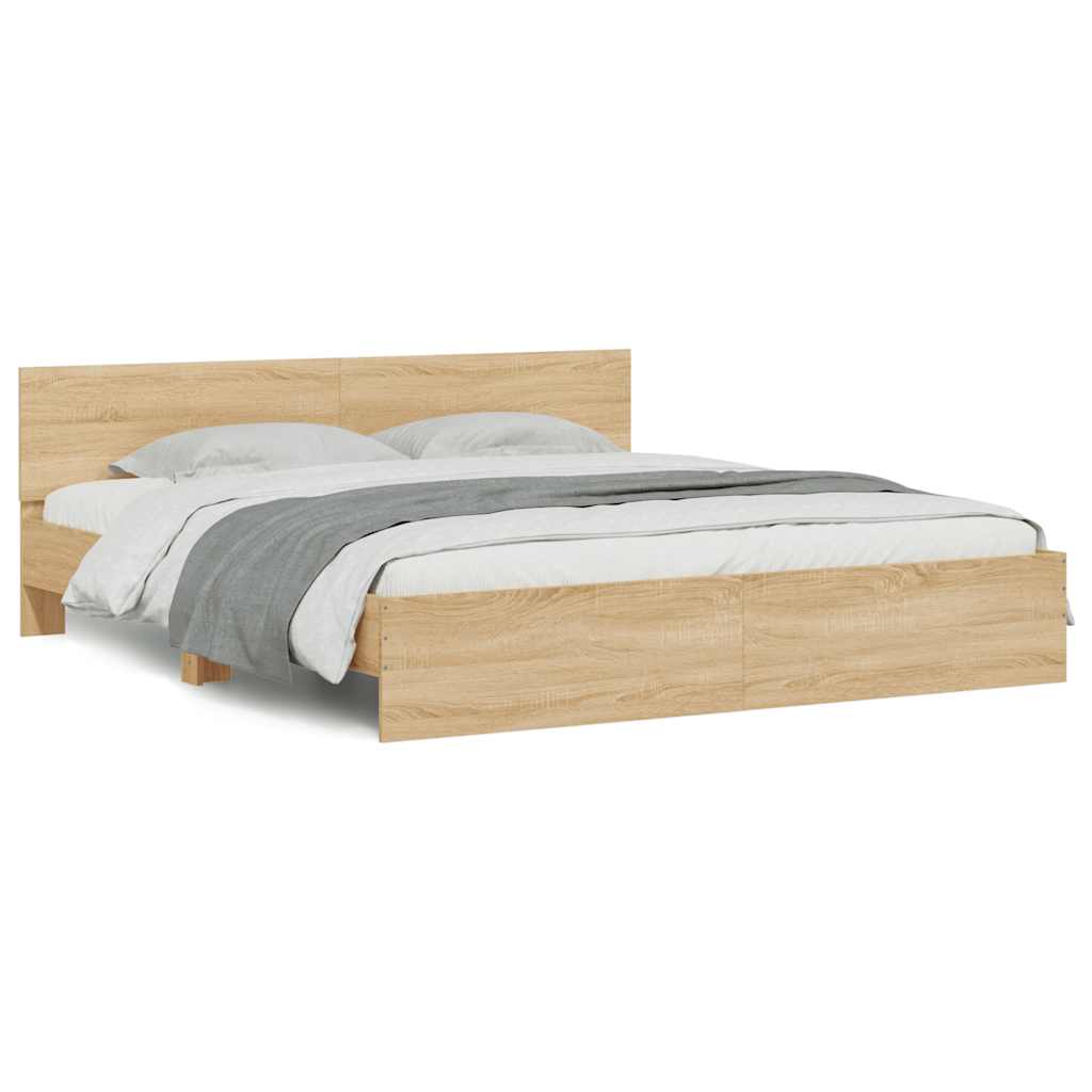 Cadre de lit avec LED sans matelas chêne sonoma 180x200 cm - XIOS