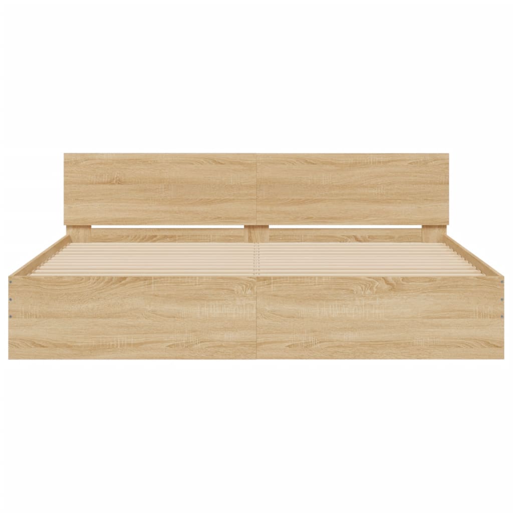 Cadre de lit avec LED sans matelas chêne sonoma 180x200 cm - XIOS