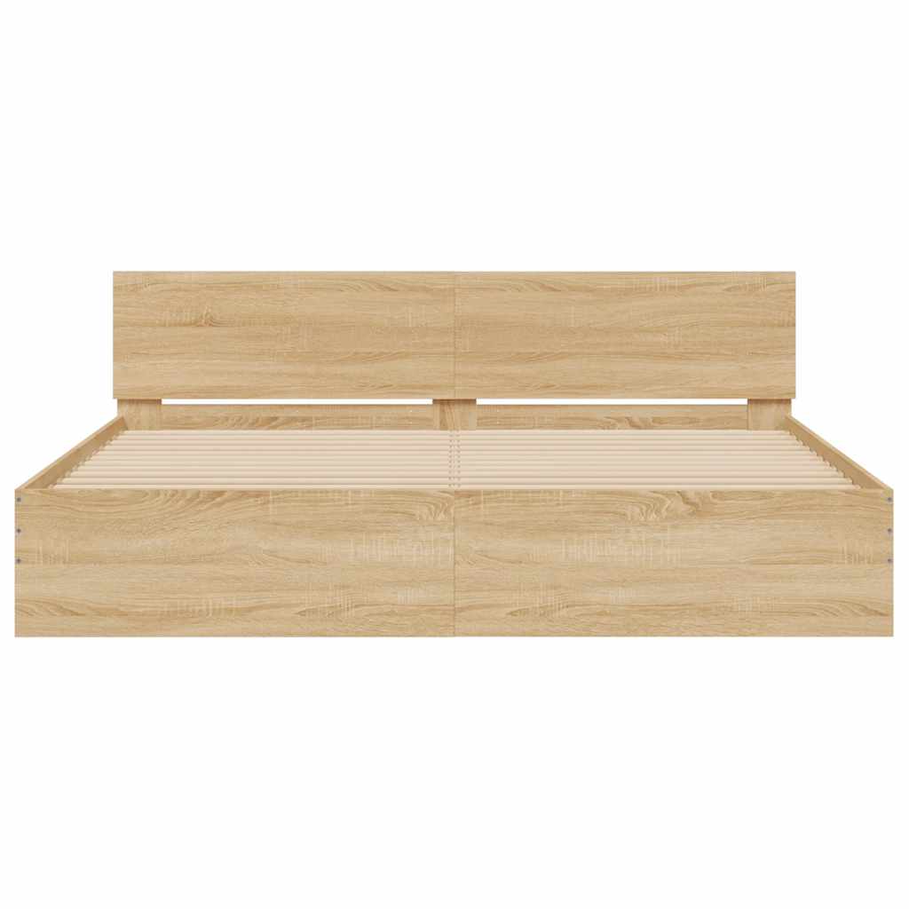 Cadre de lit avec LED sans matelas chêne sonoma 180x200 cm - XIOS