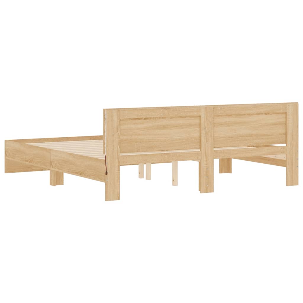 Cadre de lit avec LED sans matelas chêne sonoma 180x200 cm - XIOS