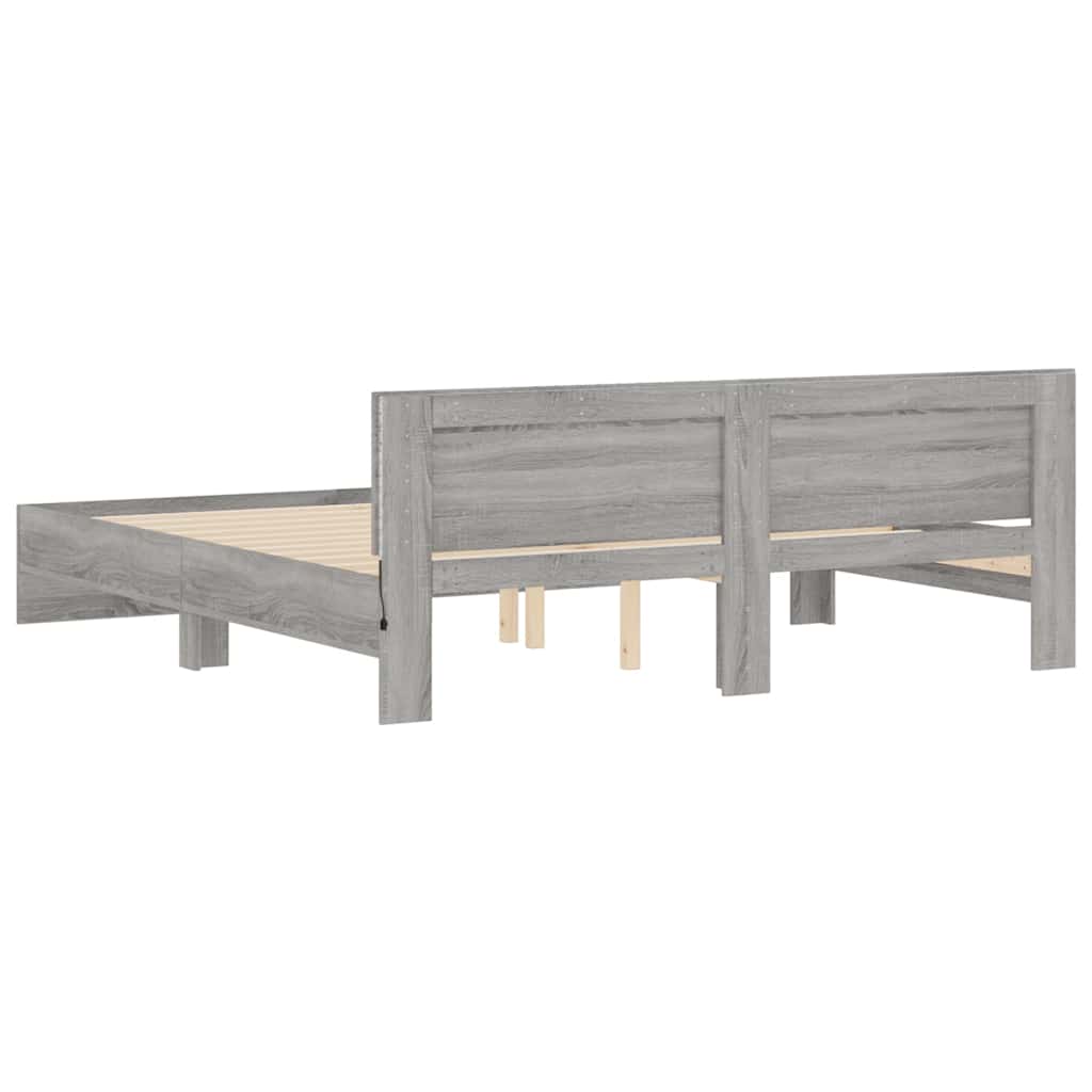 Cadre de lit avec LED sans matelas sonoma gris 180x200 cm - XIOS