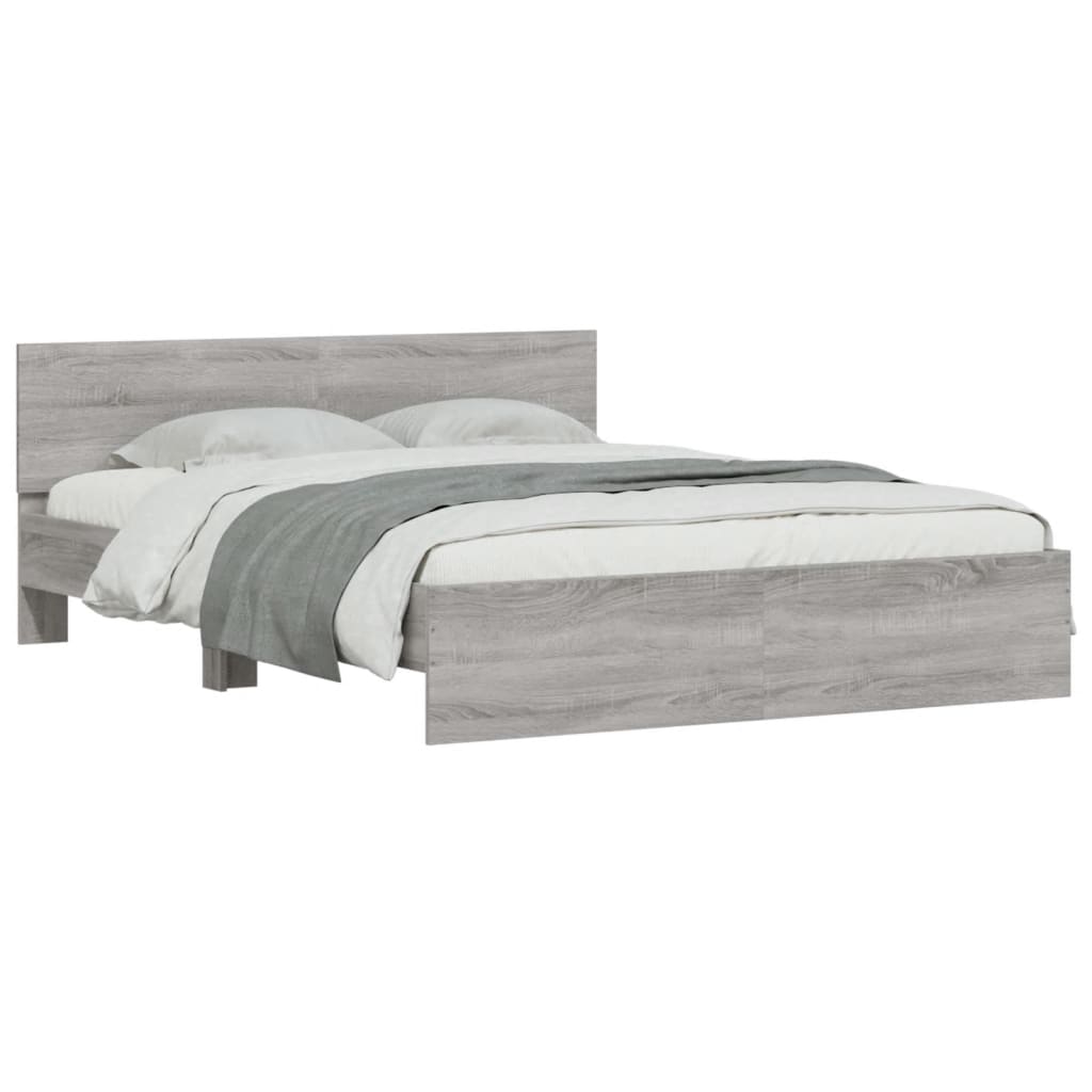 Cadre de lit avec LED sans matelas sonoma gris 160x200 cm - XIOS