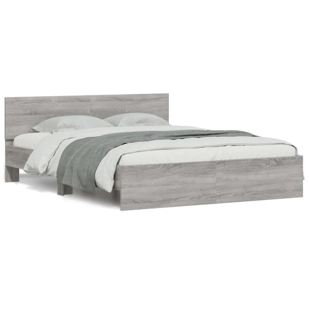 Cadre de lit avec LED sans matelas sonoma gris 160x200 cm - XIOS