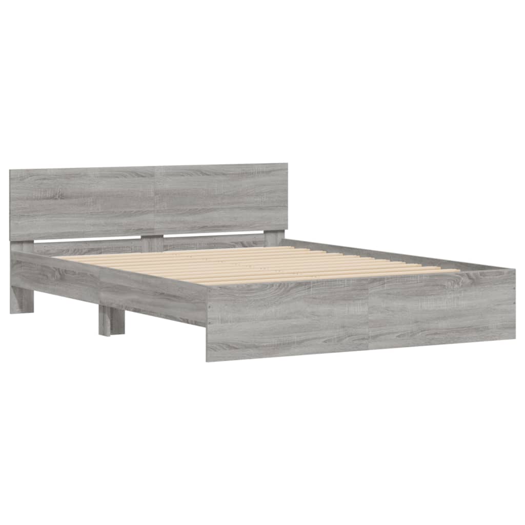 Cadre de lit avec LED sans matelas sonoma gris 160x200 cm - XIOS
