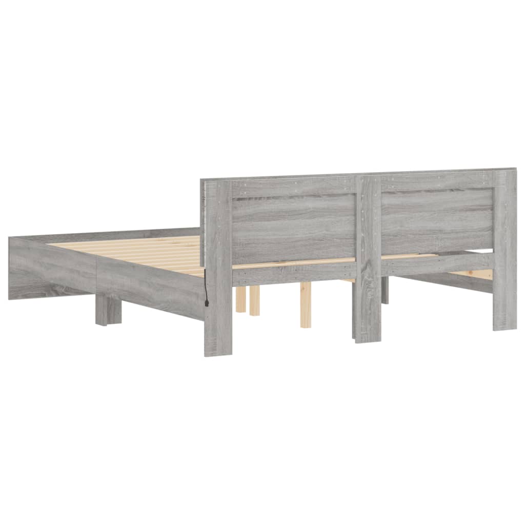 Cadre de lit avec LED sans matelas sonoma gris 160x200 cm - XIOS