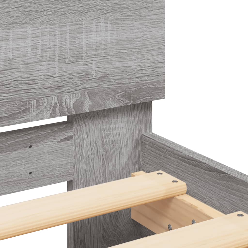 Cadre de lit avec LED sans matelas sonoma gris 160x200 cm - XIOS