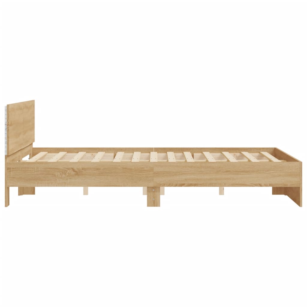 Cadre de lit avec LED sans matelas chêne sonoma 150x200 cm - XIOS