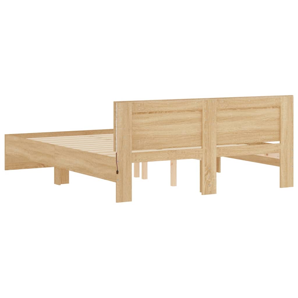 Cadre de lit avec LED sans matelas chêne sonoma 150x200 cm - XIOS