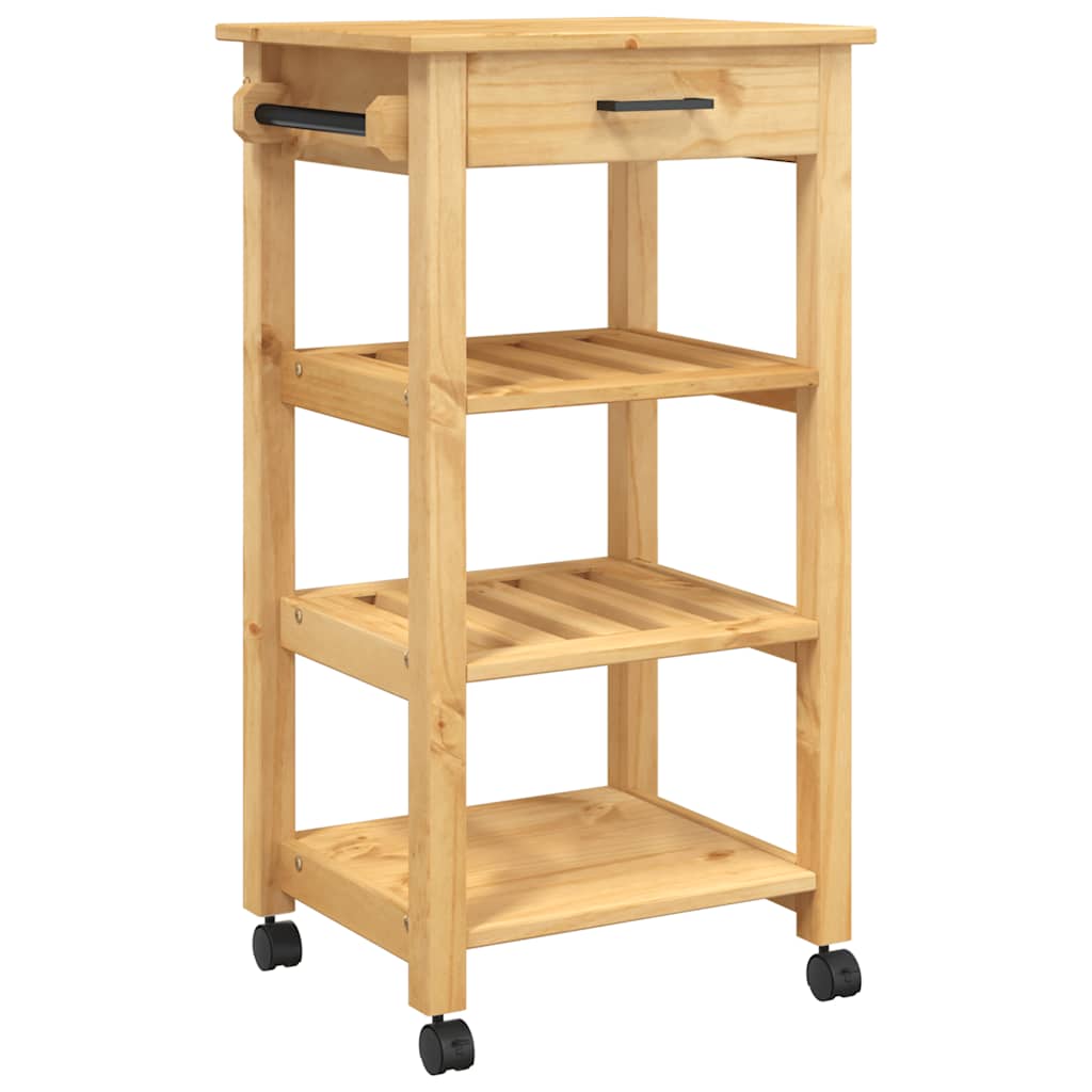 Chariot de cuisine MONZA 48x40x88,5 cm bois massif de pin - XIOS