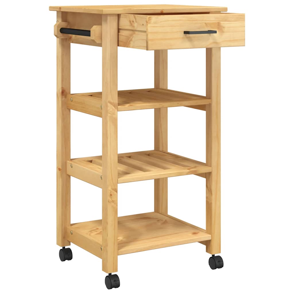 Chariot de cuisine MONZA 48x40x88,5 cm bois massif de pin - XIOS
