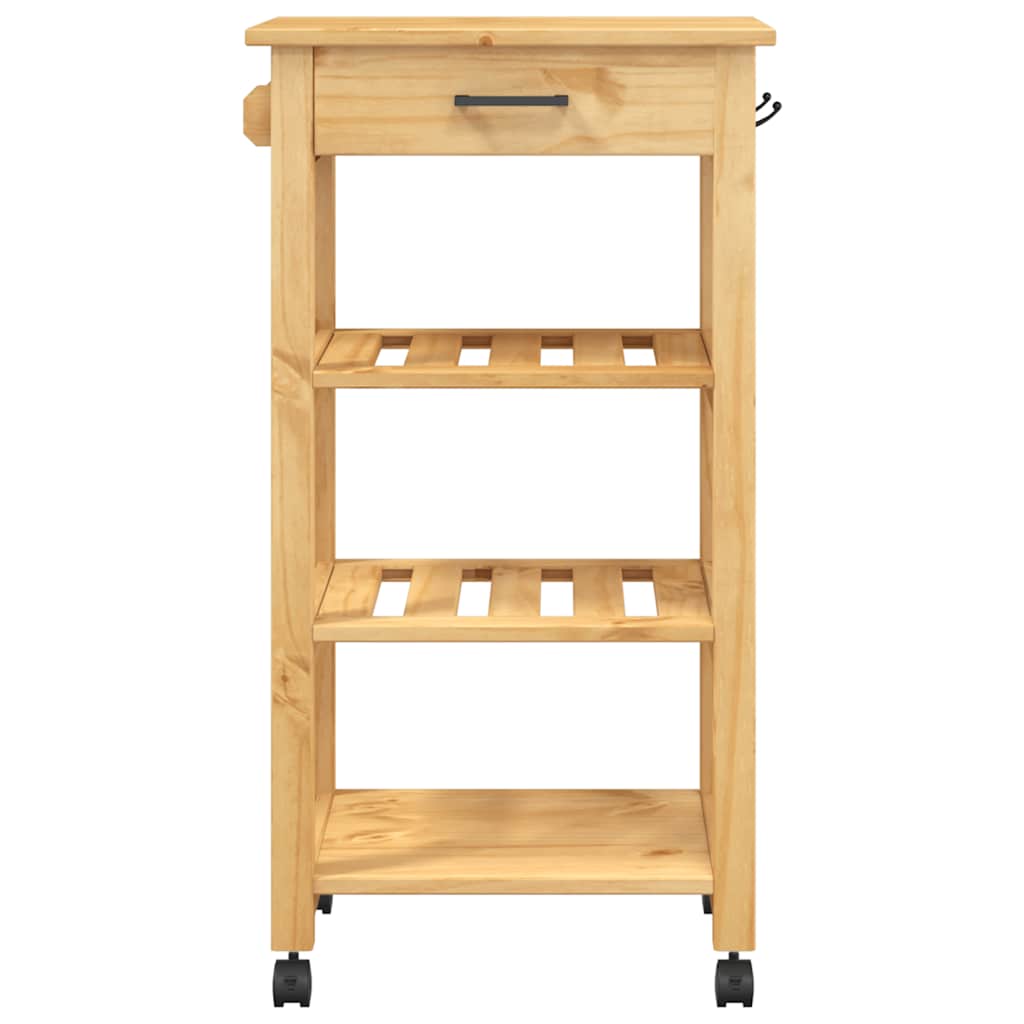 Chariot de cuisine MONZA 48x40x88,5 cm bois massif de pin - XIOS
