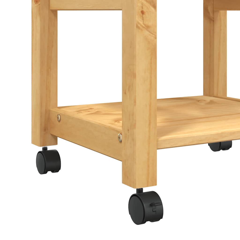 Chariot de cuisine MONZA 48x40x88,5 cm bois massif de pin - XIOS