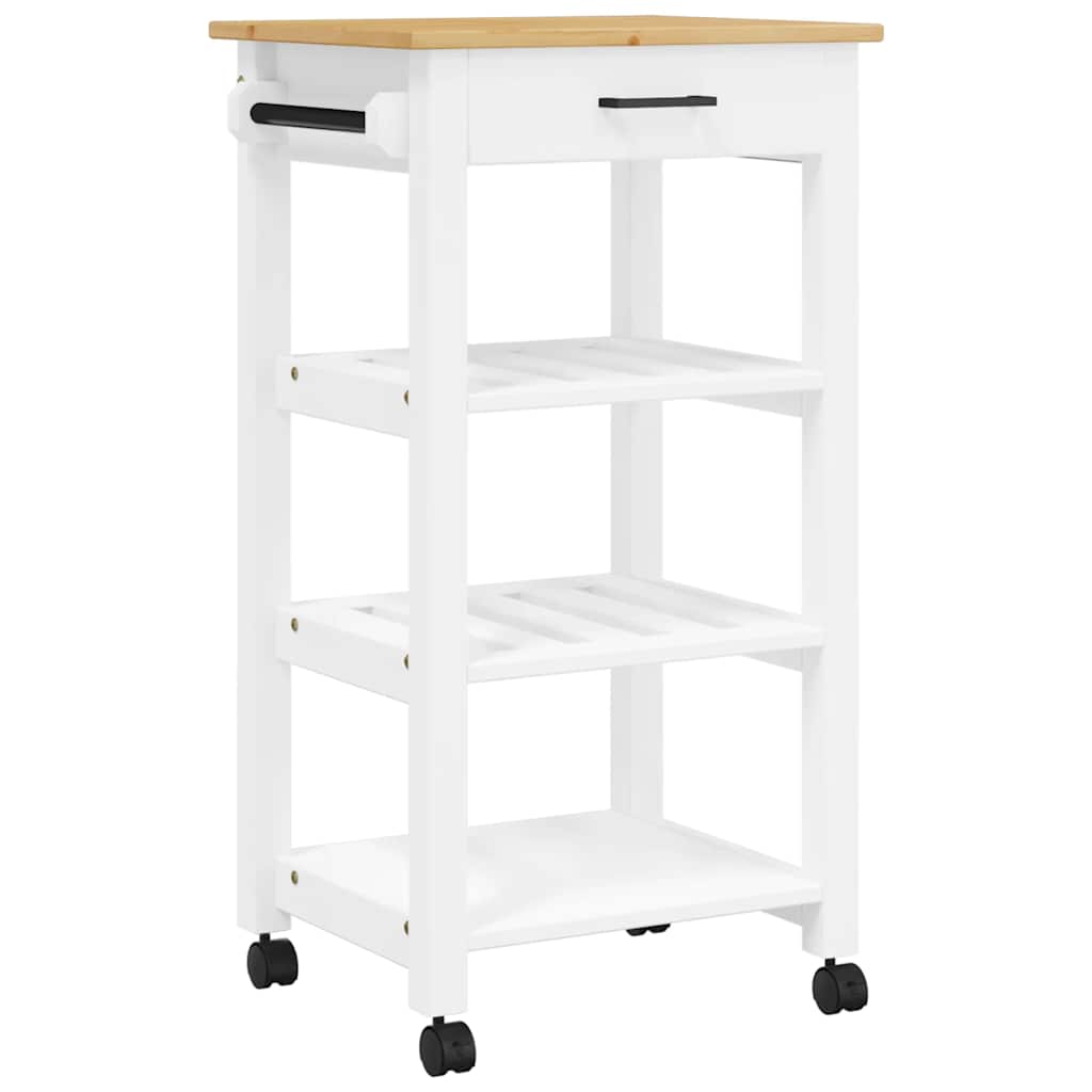 Chariot de cuisine MONZA 48x40x88,5 cm bois massif de pin - XIOS