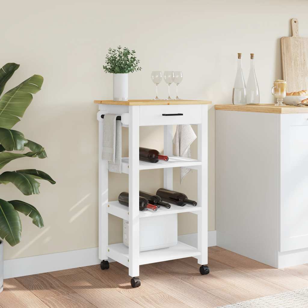 Chariot de cuisine MONZA 48x40x88,5 cm bois massif de pin - XIOS