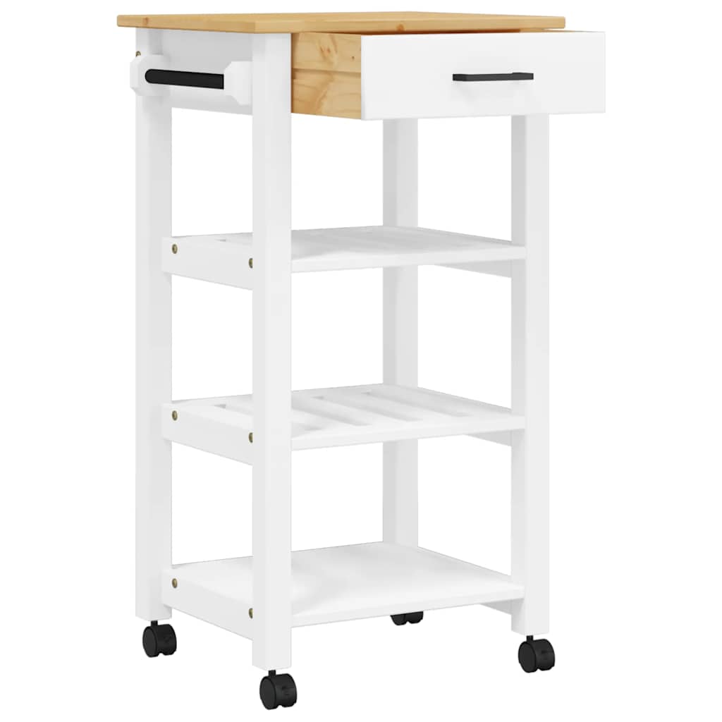 Chariot de cuisine MONZA 48x40x88,5 cm bois massif de pin - XIOS