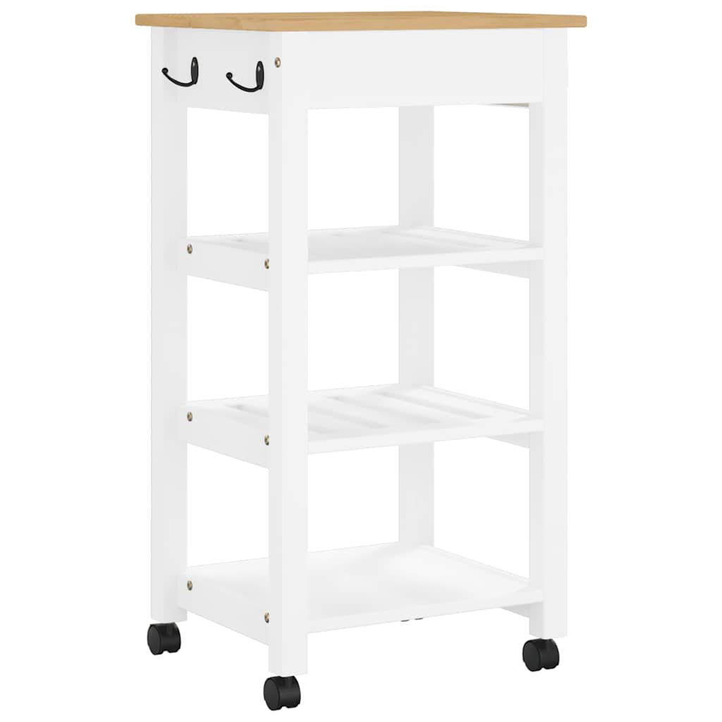 Chariot de cuisine MONZA 48x40x88,5 cm bois massif de pin - XIOS