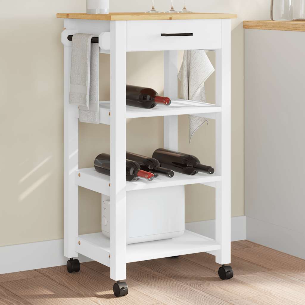 Chariot de cuisine MONZA 48x40x88,5 cm bois massif de pin - XIOS