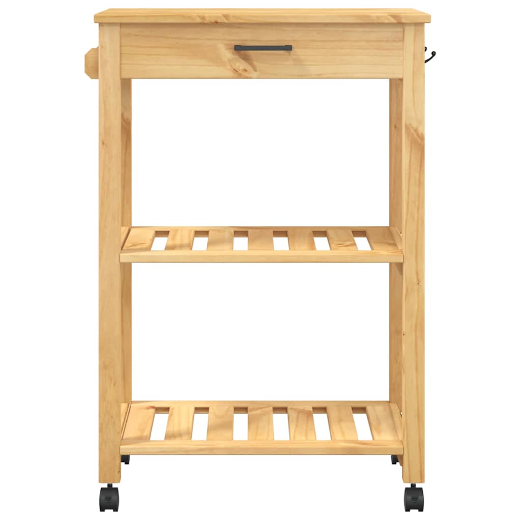 Chariot de cuisine MONZA 60x40x88,5 cm bois massif de pin - XIOS