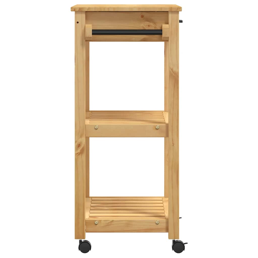 Chariot de cuisine MONZA 60x40x88,5 cm bois massif de pin - XIOS