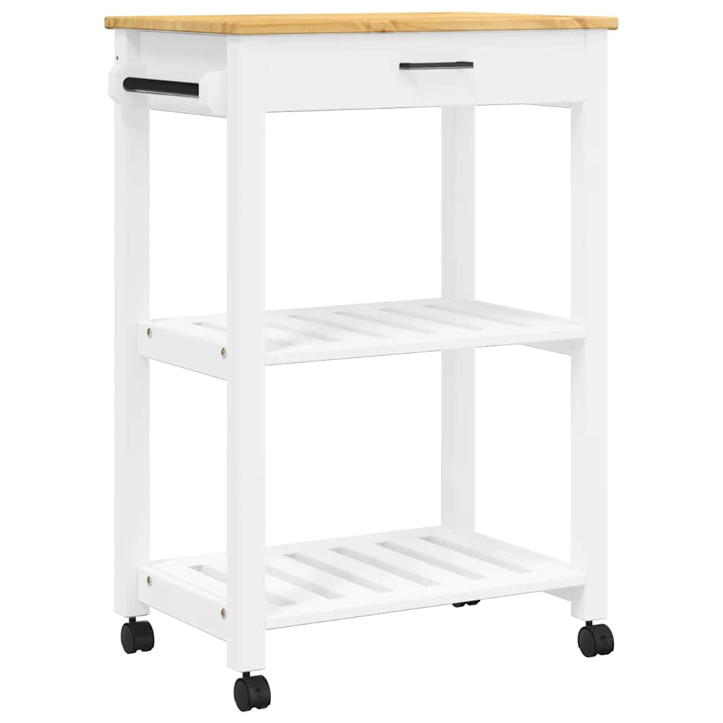 Chariot de cuisine MONZA 60x40x88,5 cm bois massif de pin - XIOS