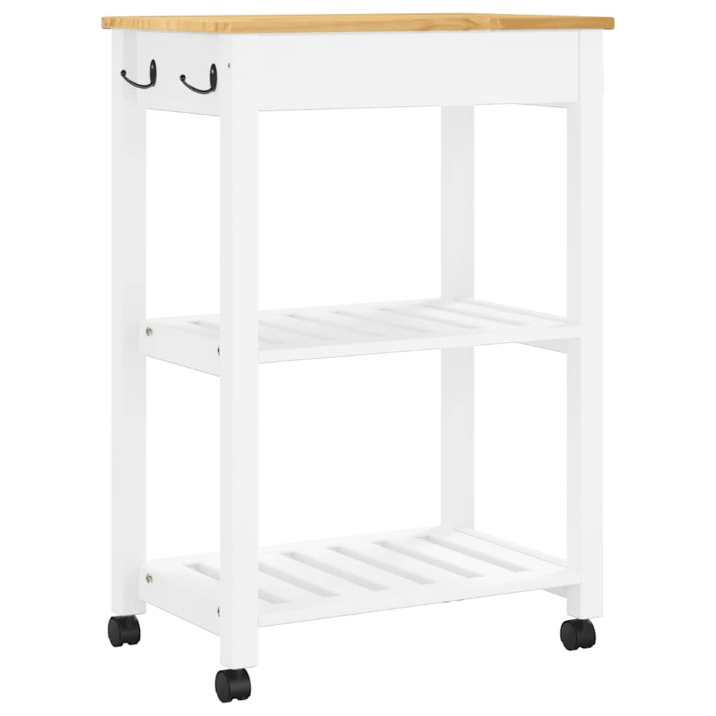 Chariot de cuisine MONZA 60x40x88,5 cm bois massif de pin - XIOS